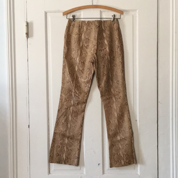 Embossed Python Leather Pants - Picture 3 of 6